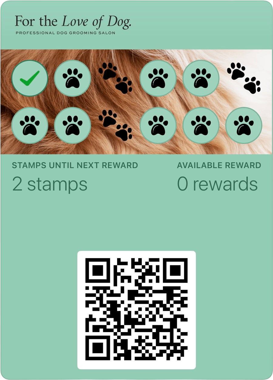 For The Love Of Dog loyalty card